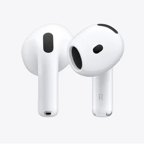 Apple AirPods 4 kabellose Kopfhörer, Bluetooth-Kopfhörer mit aktiver Geräuschunterdrückung, adaptivem Audio, personalisiertem 3D-Audio, Transparenzmodus, USB-C-Ladecase und kabellosem Laden