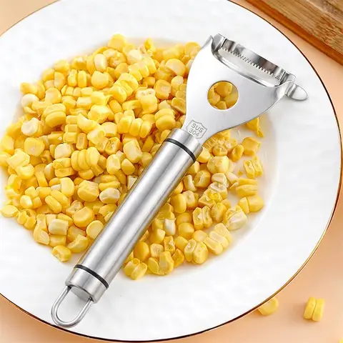 Huacan creative stainless steel corn plow household corn peeling artifact