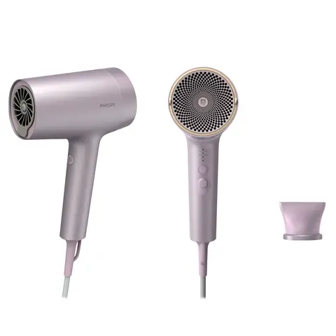 Philips BHD723/10 - Sèche-cheveux Série 7000 - Moteur Puissant, Plusieurs Réglages de Chaleur, Soins Ioniques, Conception Légère