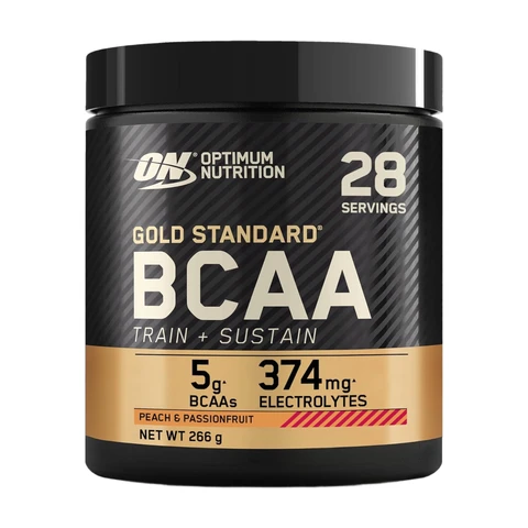 Optimum Nutrition Gold Standard BCAA Powder, Peach and Passion Fruit Flavor, 266g, 28 Servings