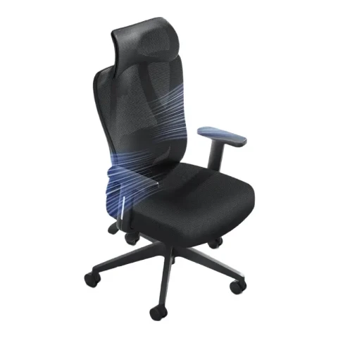 ochama x J.ZAO Z5 Soft Chair - Ergonomischer Bürostuhl, 105°-140° verstellbarer Gaming-Stuhl, 4D drehbares Lendenstützkissen, weich verstellbare Kopfstütze, atmungsaktive 2-lagige Mesh-Struktur, druckfester Sitz, Premium-Erlebnis - Arbeit/Büro/Gaming