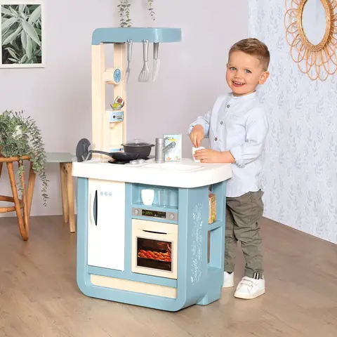 Smoby Bon Appétit Modern Pretend Play Kitchen with Sounds & 23 Accessories