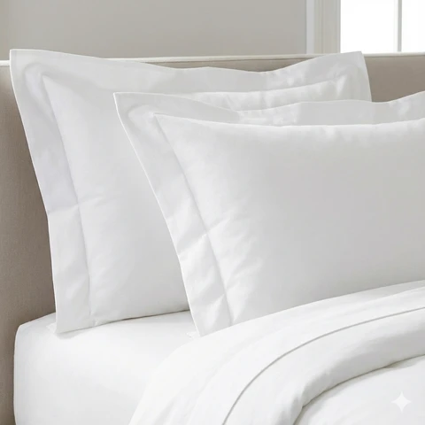 Paoletti Pillowcase Oxford Border 100% Cotton 200TC White