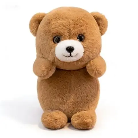 Peluche Ours marron souriant - 21 cm