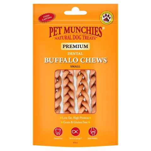 Pet Munchies Small Buffalo Dental Chews 55g (4pack)