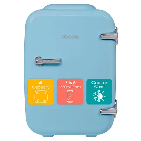 Abode A4CLR201BL Retro 4L Cooler in Blue