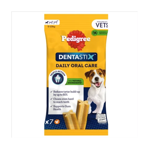Pedigree DENTASTIX Daily Dental Chews Small Dog Treat 7 Sticks 110g