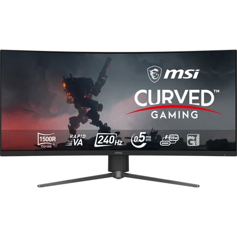 MSI MPG 346CQRF X24 34" Gaming Monitor | UWQHD | 240 Refresh Rate | 0.5ms Response Time | Rapid VA | Adaptive Sync | Curved Design