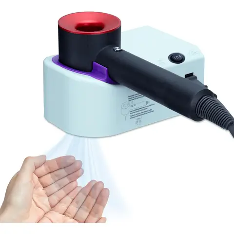 YOUWIN Haartrocknerhalter, Professioneller Infrarotsensor, Kompatibel mit allen Haartrocknern mit Dyson Speziellen Gummipads und Haartrocknerkopf Magnetplatte, für Dyson, Philips, Tiffany Blau