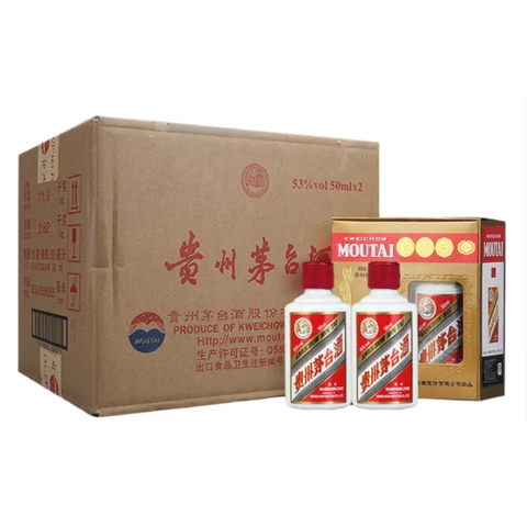 53% Acl./Vol “FLYING FAIRY" BRAND KWEICHOW MOUTAI CHIEW 50ML*2*30 Chinese Baijiu飞天53%vol 50ml*2*30 贵州茅台酒