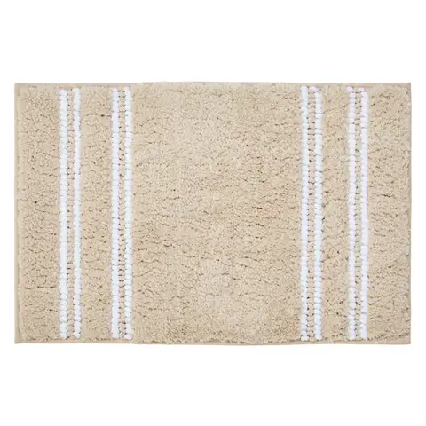 Maison by Premier Bath Mat Soak Microfibre Tufted Stripe Beige 40x60cm