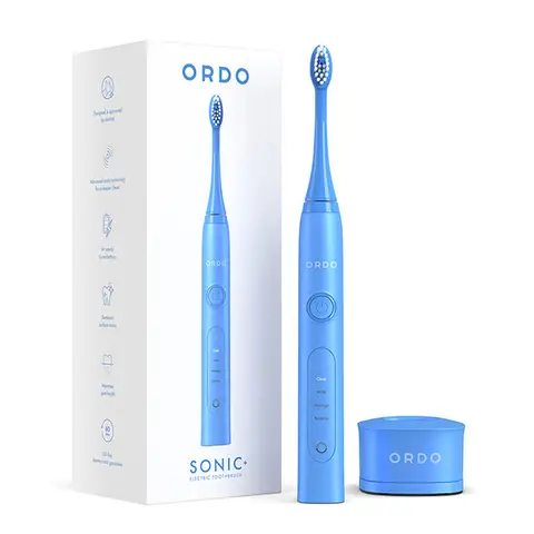 Ordo Sonic+ Adult Electric Toothbrush, 4 Brushing Modes, Sonic Toothbrush, Over 4 Weeks Battery Life, USB Charger, Arctic Blue