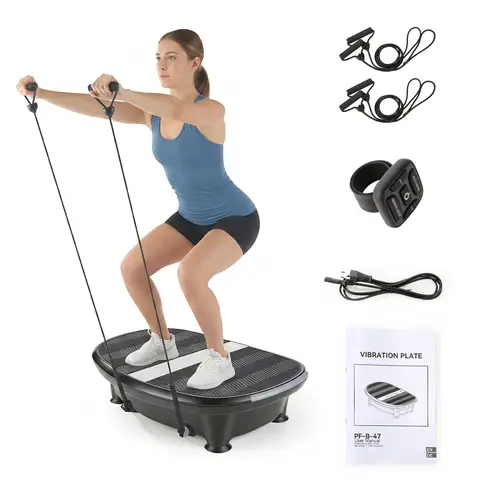KeHot Vibrationsplatte, 200-W-Motor, Ganzkörper-Trainingsplattform mit 60 Geschwindigkeitsstufen, Bluetooth-Lautsprecher & LED-Beleuchtung für Gewichtsverlust