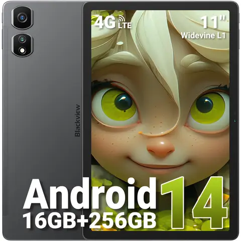 Blackview Tab 16 Pro 11 Pouces Gaming Tablette 2025, 24Go+256Go+TF 2To Android Tablette Tactile,7700mAh,2K FHD+ Widevine L1,4G LTE 5G WiFi Tablette Mode PC,Stylo Intelligent + Coque,2 Ans de Garantie