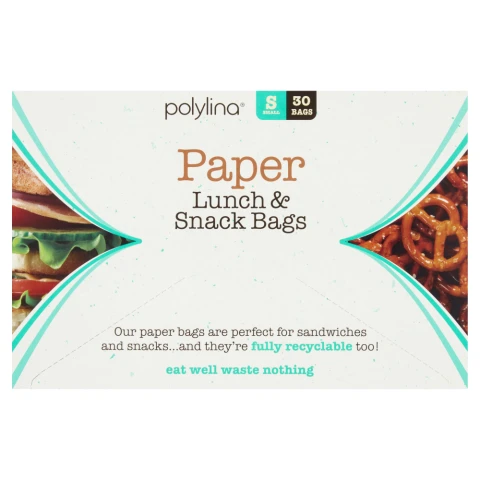 Polylina 30 Small Paper Lunch & Snack Bags