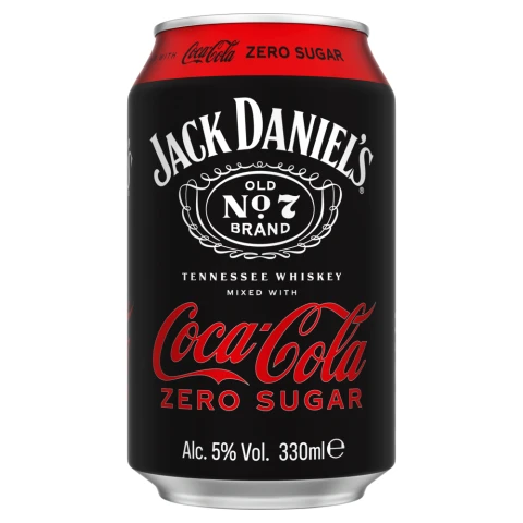 Jack Daniel'S & Coca-Cola Zero Sugar 330ml (Abv 5%)