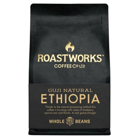 Roastworks Coffee Co. - Ethiopia Natural Whole Bean Coffee - 6 x 200g