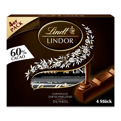 Lindt LINDOR 60% Multipack, 100 g