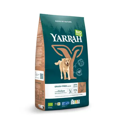 Yarrah Hondenvoer Adult Biologisch Graanvrij Kip/Vis 10 kg