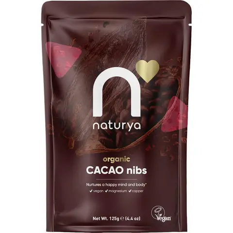 Naturya Organic Cacao Nibs Daily Wellness Support Powder - 125g