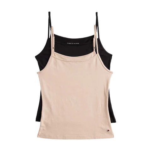 Tommy Hilfiger PREMIUM ESSENTIALS 2er-Pack Camisole Schwarz/Misty Blush XS