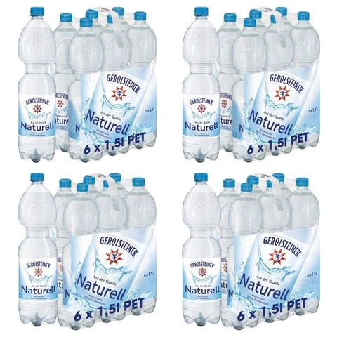 Vorteilspack 4 x GEROLSTEINER Naturell Mineralwasser 6x1,5 L