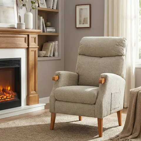 Armchair Faro Rabbit Beige