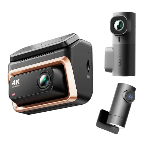 DDPAI Z60 Pro 4K-Dashcam, 3 Zoll, Kfz-DVR, Front- und Rückfahrkamera, STARVIS 2 IMX678, 60 fps, HDR, integriertes 32 GB eMMC, AI-ISP, Nachtsicht, 5 GHz WLAN, GPS, 24-Stunden-Parkmodus, 3-Kanal