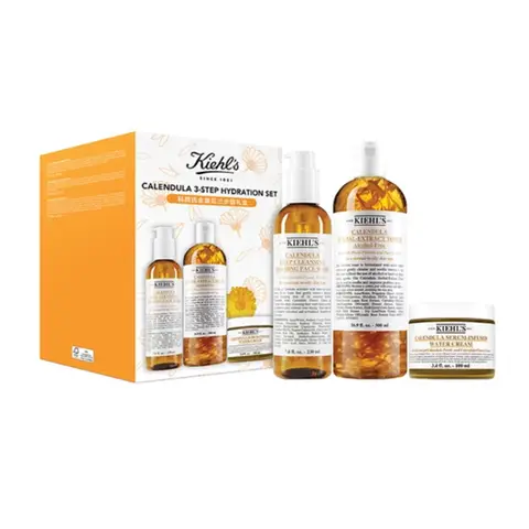 Kiehl's Calendula 3-delige set (Foam 230ml + Toner 500ml + Essencecrème 100ml)