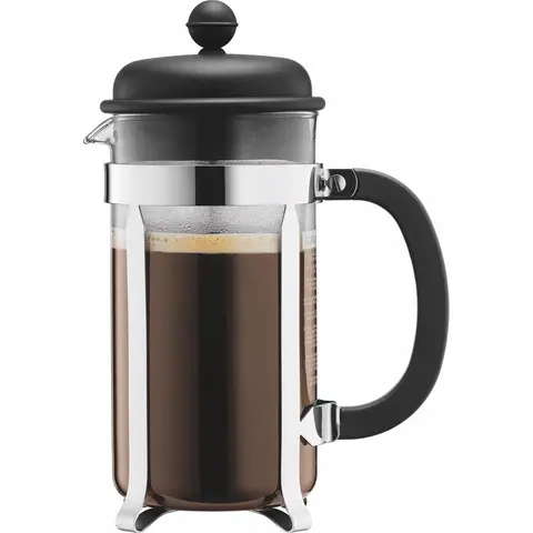 Bodum Caffettiera Franse Pers Koffiezetter - 1L, 8 Kopjes, Zwart