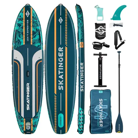 SKATINGER Leafy Expedition green   11'6"*35"*6"
