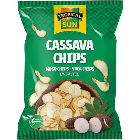 Tropical Sun Cassava Chips Unsalted 80g
