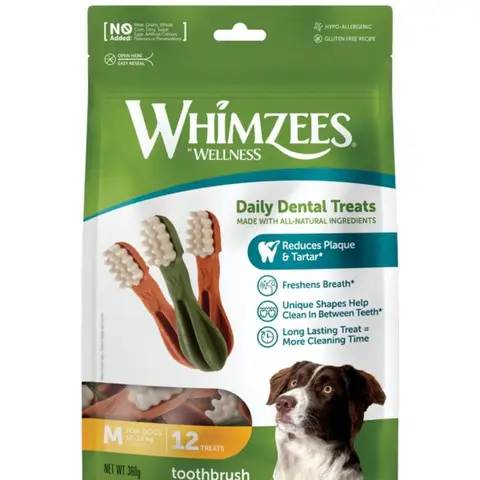 WHIMZEES Toothbrush Medium 110mm (12 Pack)