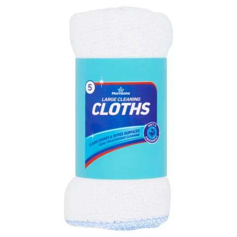 Morrisons 5 Large Cleaning Cloths