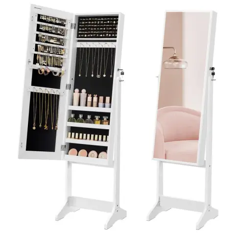 SONGMICS Jewelry Armoire, 151.5x41x36.5cm