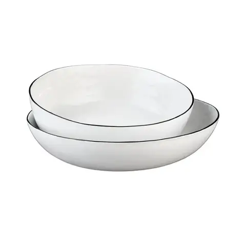 BJÖRN Corbeille à fruit PURE Ø29cm et Ø33,5cm - 2 pièces - Blanc Neige