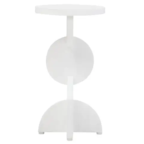 Fifty Five South Walsa Side Table Abstract Mango Wood Whitewash