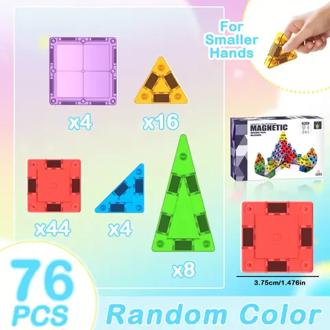 XINQIYUAN Bildungstoys magnetic tiles magnetspielzeug magnetkugeln kinder Qiyuan Bildungstoys Magnetische Wald-Thema Bausteine-Set, 100 Stück