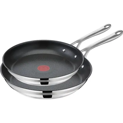 [Code: Tefal €10-€5] Tefal Jamie Oliver Cook Smart Frying Pan Set Non-stick Pan - 24cm & 28cm - 2-piece Set - Suitable for All Hobs includes Induction - Ovenproof - Riveted Handle