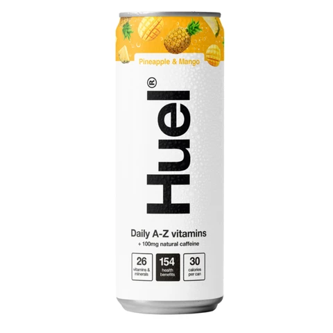 Huel Daily A-Z Pinapple & Mango Flavoured Sparkling Multi-Vitamin Drink 330 ml
