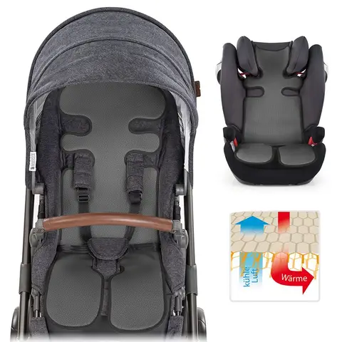 Zamboo Atmungsaktive Sommer Sitzeinlage für Kinderwagen, Buggy und Babyschale