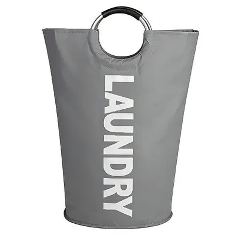 Vilscijon 90L Large-Capacity Laundry Hamper - Foldable Dirty Clothes Basket, Clothing Storage Bin, Gray