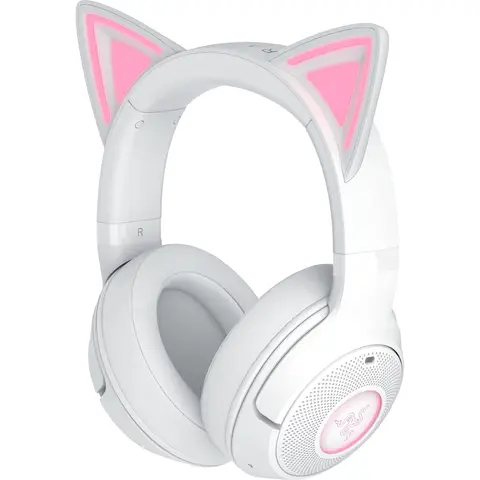 Razer Kraken Kitty V2 BT - Wireless Gaming Headset with Kitty Ears - White