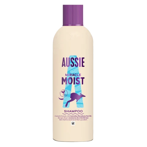 Aussie Miracle Moist Shampoo for Dry Hair Macadamia Scent 300ml