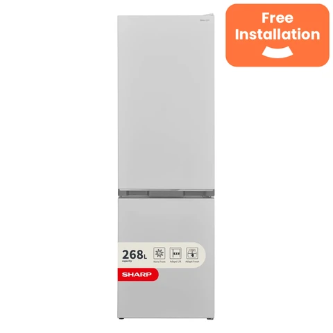 Sharp SJ-BB04DTXWE2-EN, 60/40, Combi Fridge Freezer with NanoFrost, 170x54cm, E Rated,  White