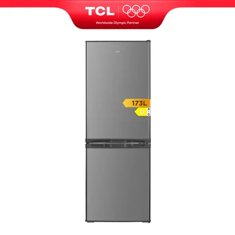 TCL RF225BID0DE kühl-Gefrierkombination, kühlteil 121 liter, gefrierteil 52 liter, verstellbare einlegeböden, LED-beleuchtung [energieeffizienzklasse D]