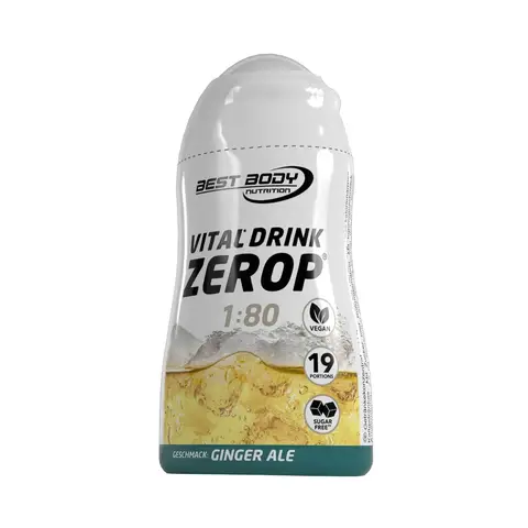 Best Body Nutrition Vital Drink Zerop - Ginger Ale - 48 ml Squeeze Flasche