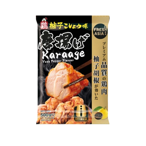 Produit à Date Courte – Freshasia Karaage Poulet Frit au Poivre Noir & Yuzu 500 g – Date d’Expiration : 07/11/2025