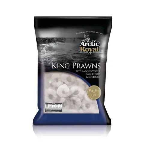 Arctic Royal Raw Peeled & Deveined King Prawns IQF 41/50 1kg (700g Net)