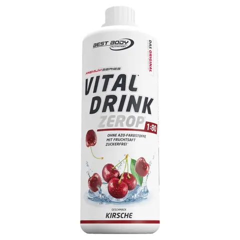 Best Body Nutrition Vital Drink Zerop - Kirsche - 1000 ml Flasche